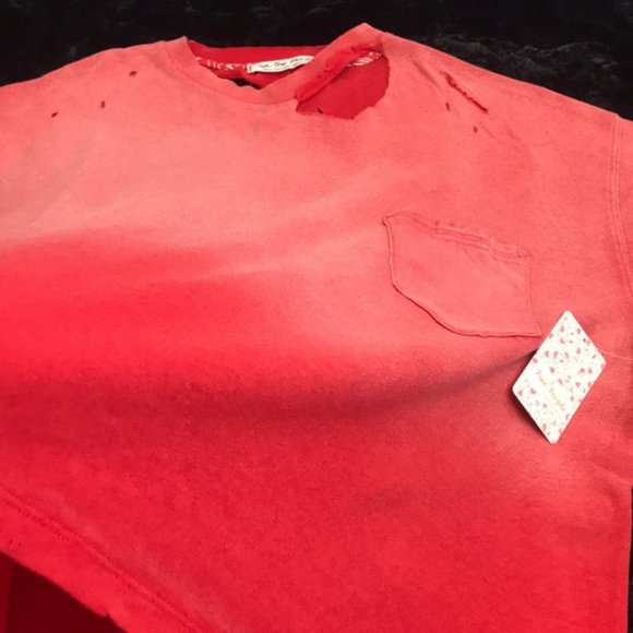 Free People Lucky Distressed Tee. XS, S - Picture 7 of 8